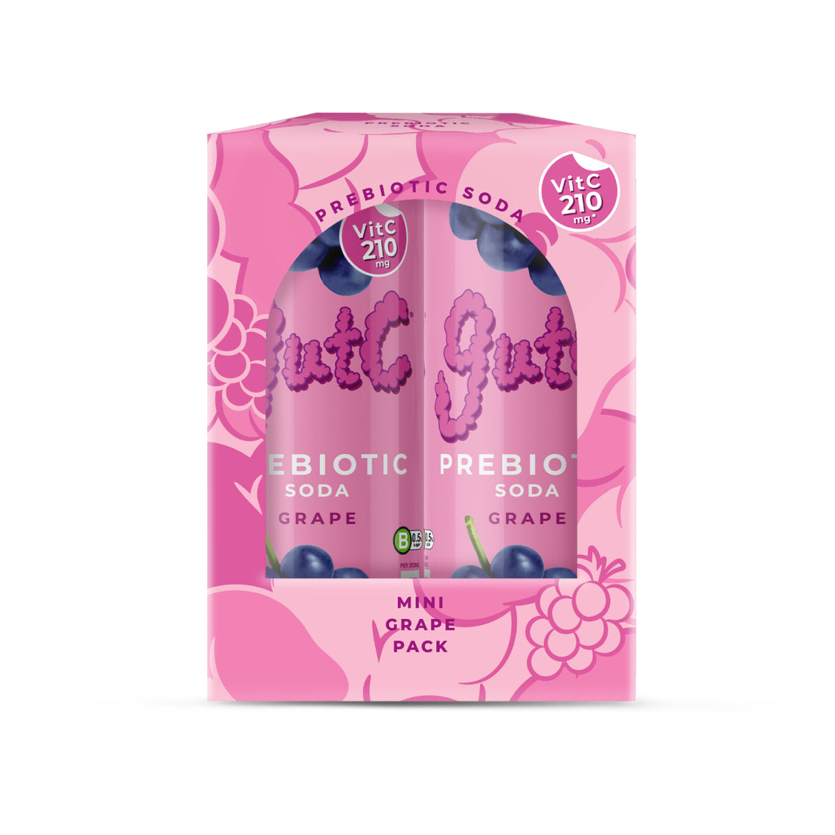 Tapping Tapir GutC Prebiotic Soda Grape 250ml 4's