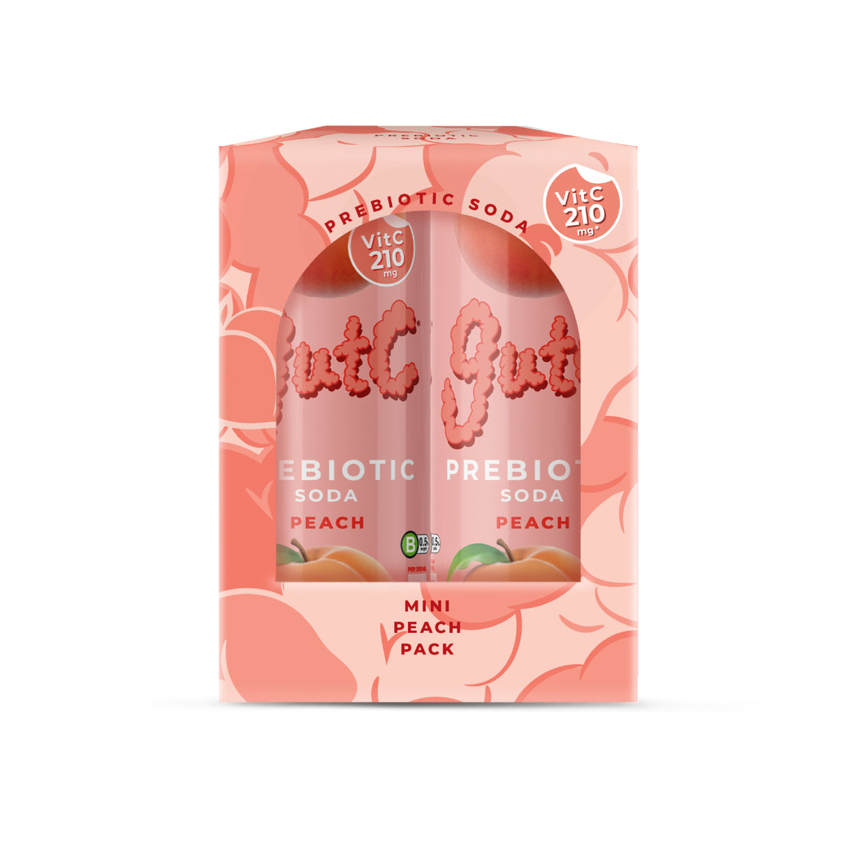 gutC Prebiotic Soda Peach 250ml 4's