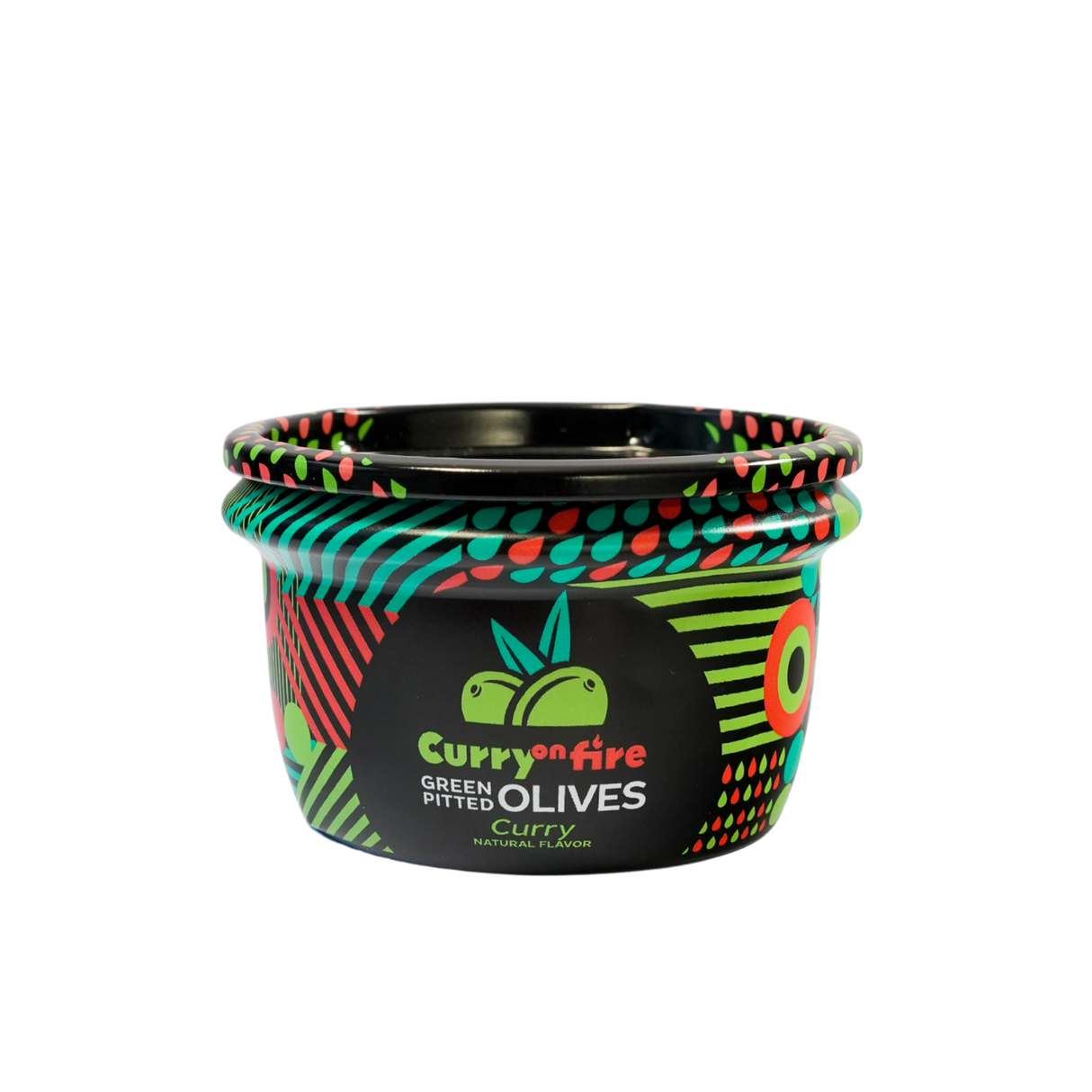 Pitted Green Olive Curry Flavoured 56gm