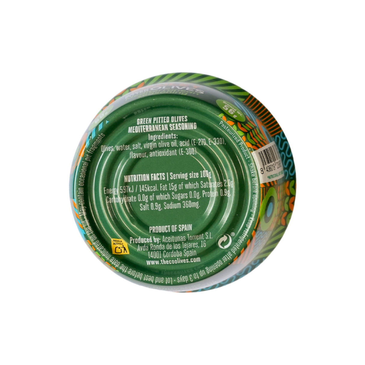 The Coolives Pitted Green Olive Mediterranean Seasoning 56gm