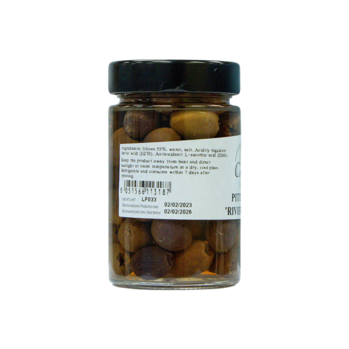 Riviera Pitted Black Olives (Taggiasca) 190gm