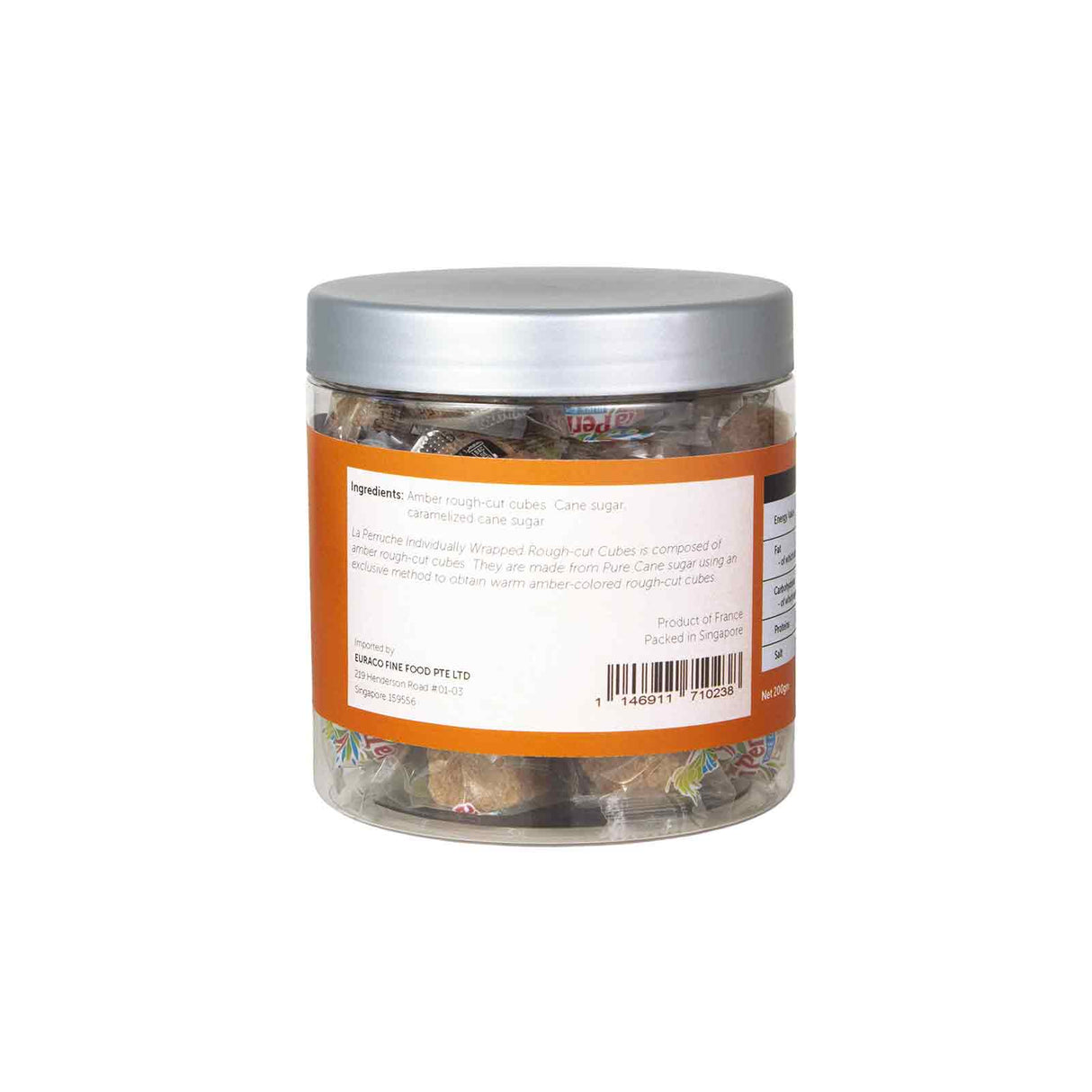 Amber Cube Sugar, Individually Wrapped