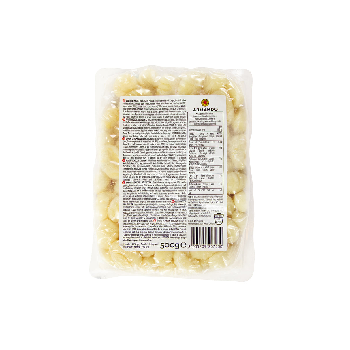 Pasta Potato Gnocchi (Egg & Milk Free)