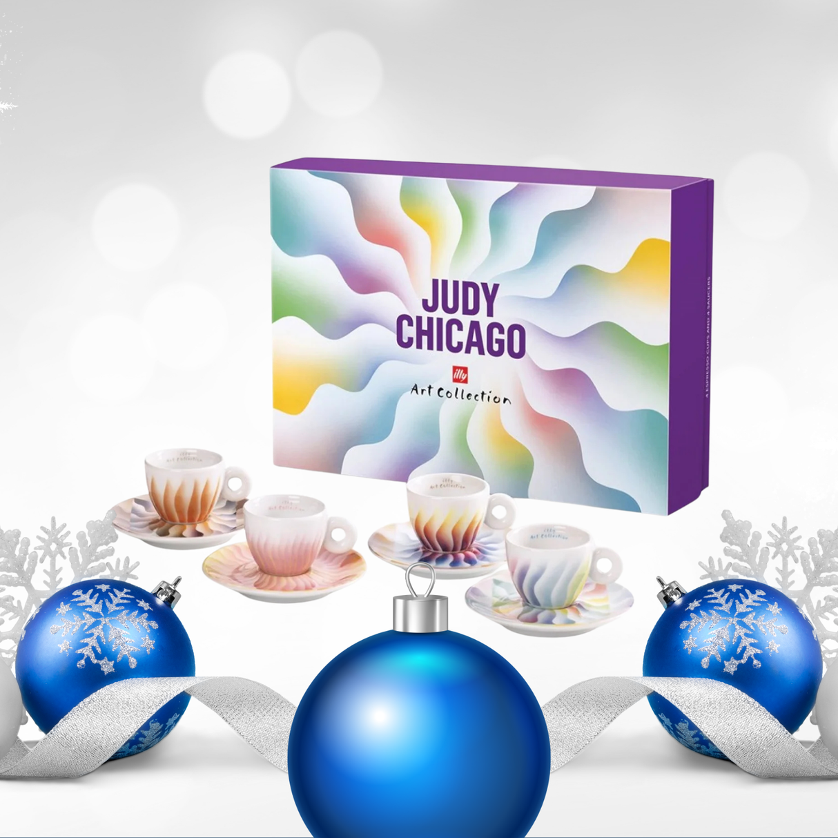 illy Art Collection Judy Chicago 4 Cappuccino Cups & Saucers