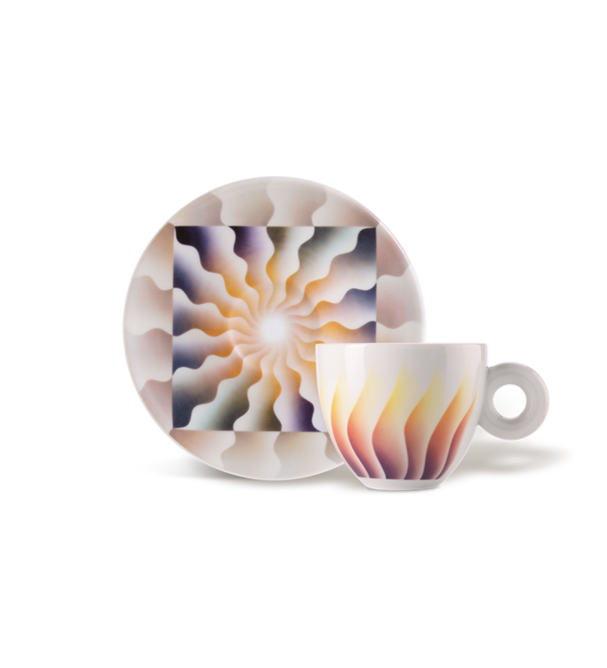 Art Collection Judy Chicago 4 Cappuccino Cups & Saucers