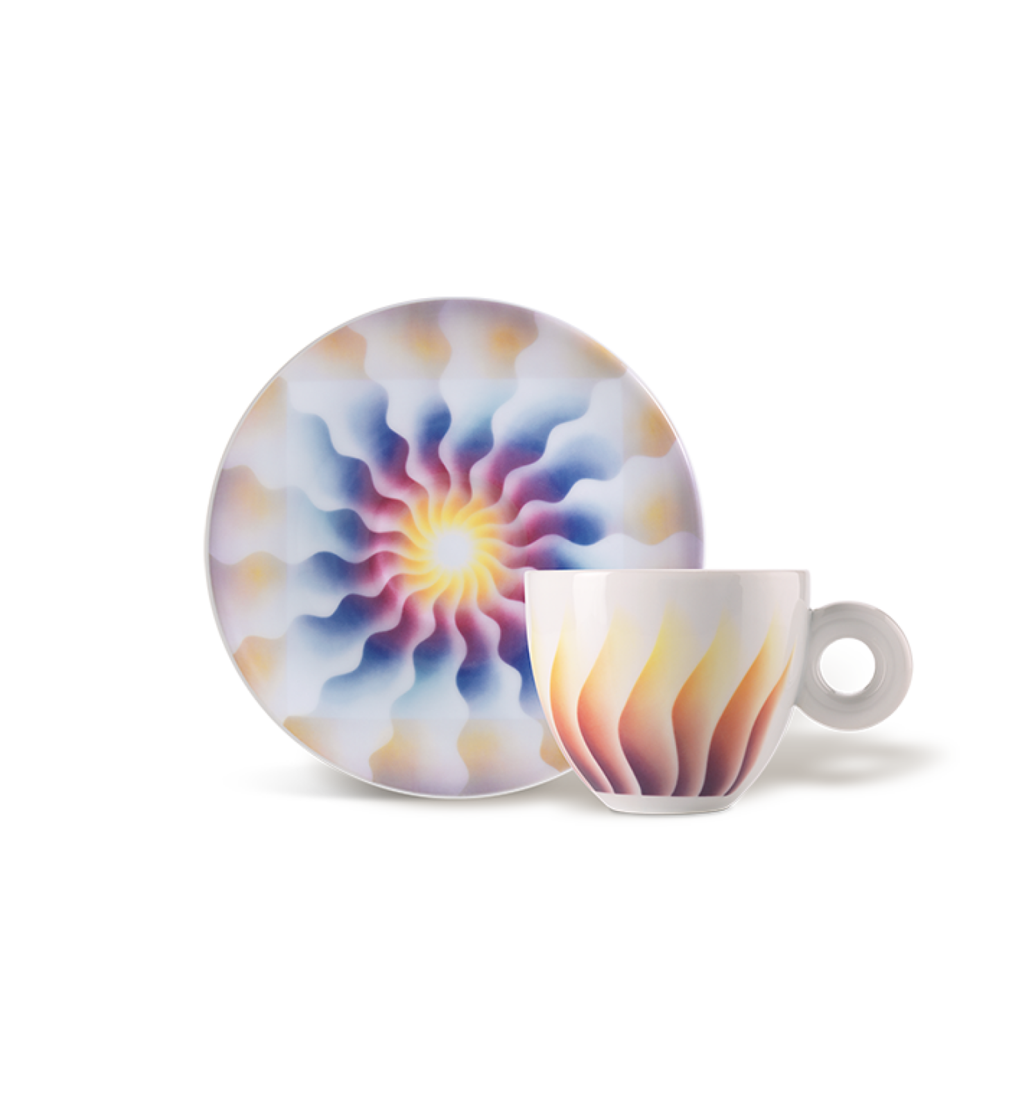 Art Collection Judy Chicago 4 Cappuccino Cups & Saucers