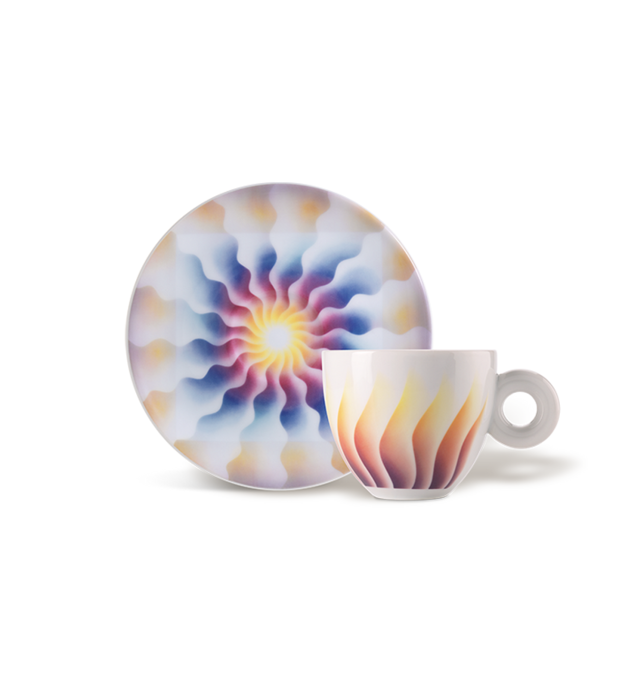 Art Collection Judy Chicago 4 Cappuccino Cups & Saucers