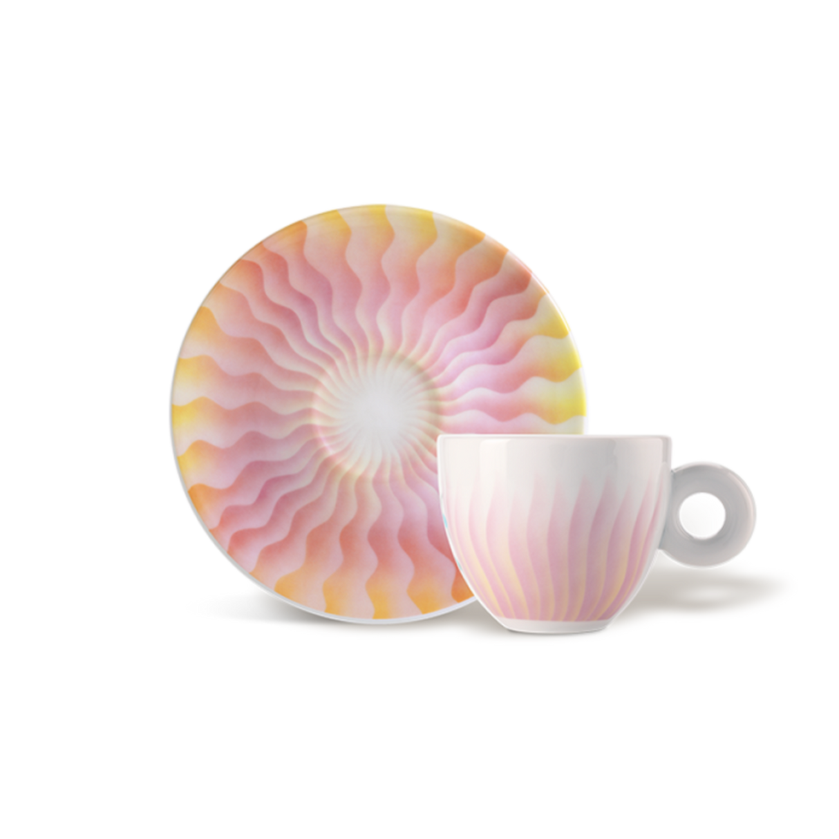 Art Collection Judy Chicago 4 Cappuccino Cups & Saucers