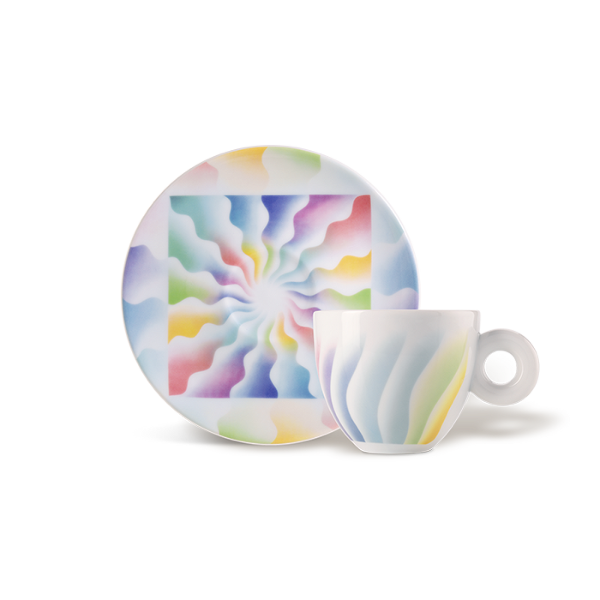 Art Collection Judy Chicago 4 Cappuccino Cups & Saucers