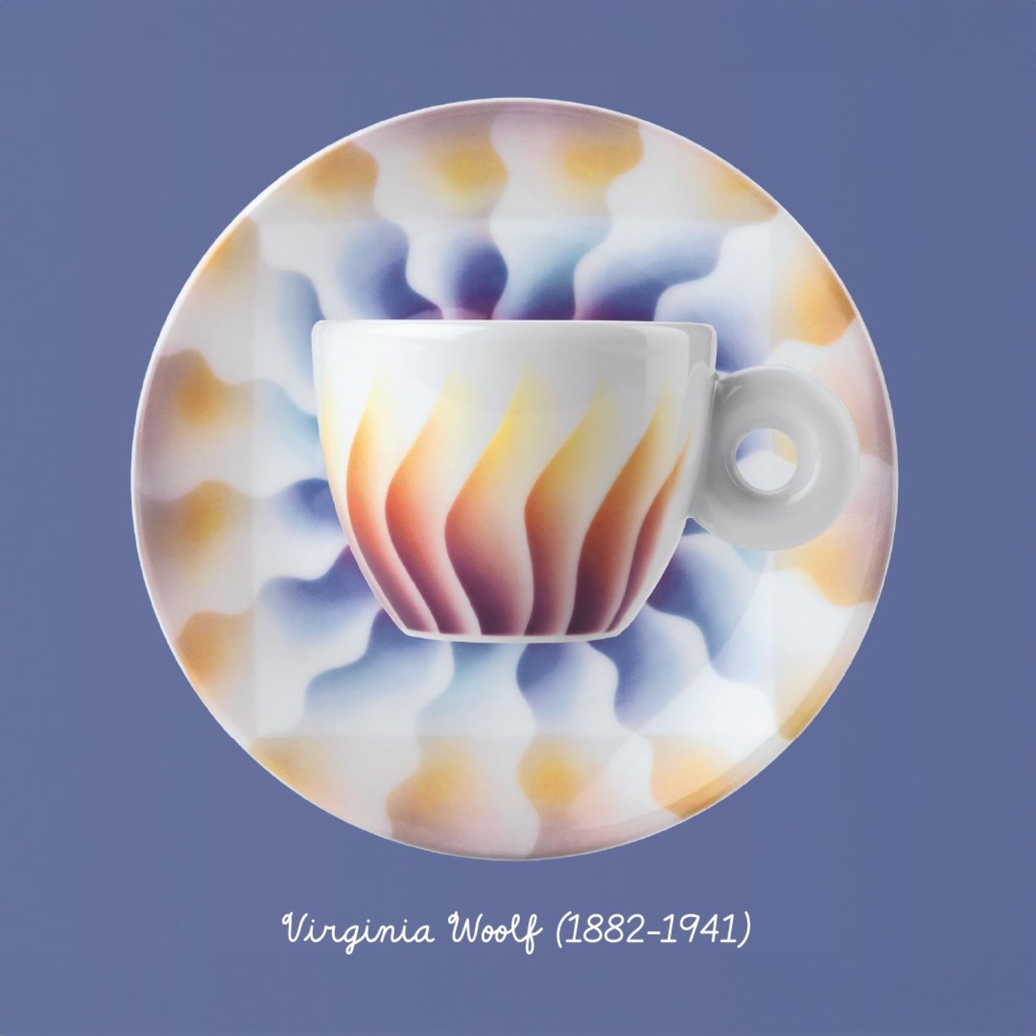 Art Collection Judy Chicago 4 Espresso Cups & Saucers
