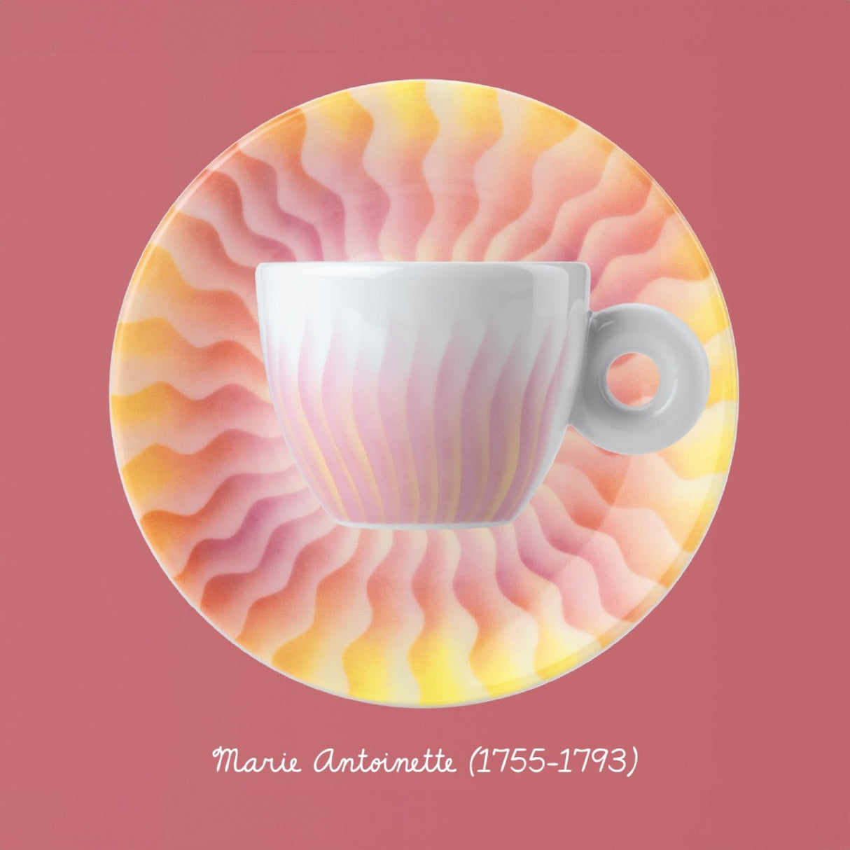 Art Collection Judy Chicago 4 Espresso Cups & Saucers