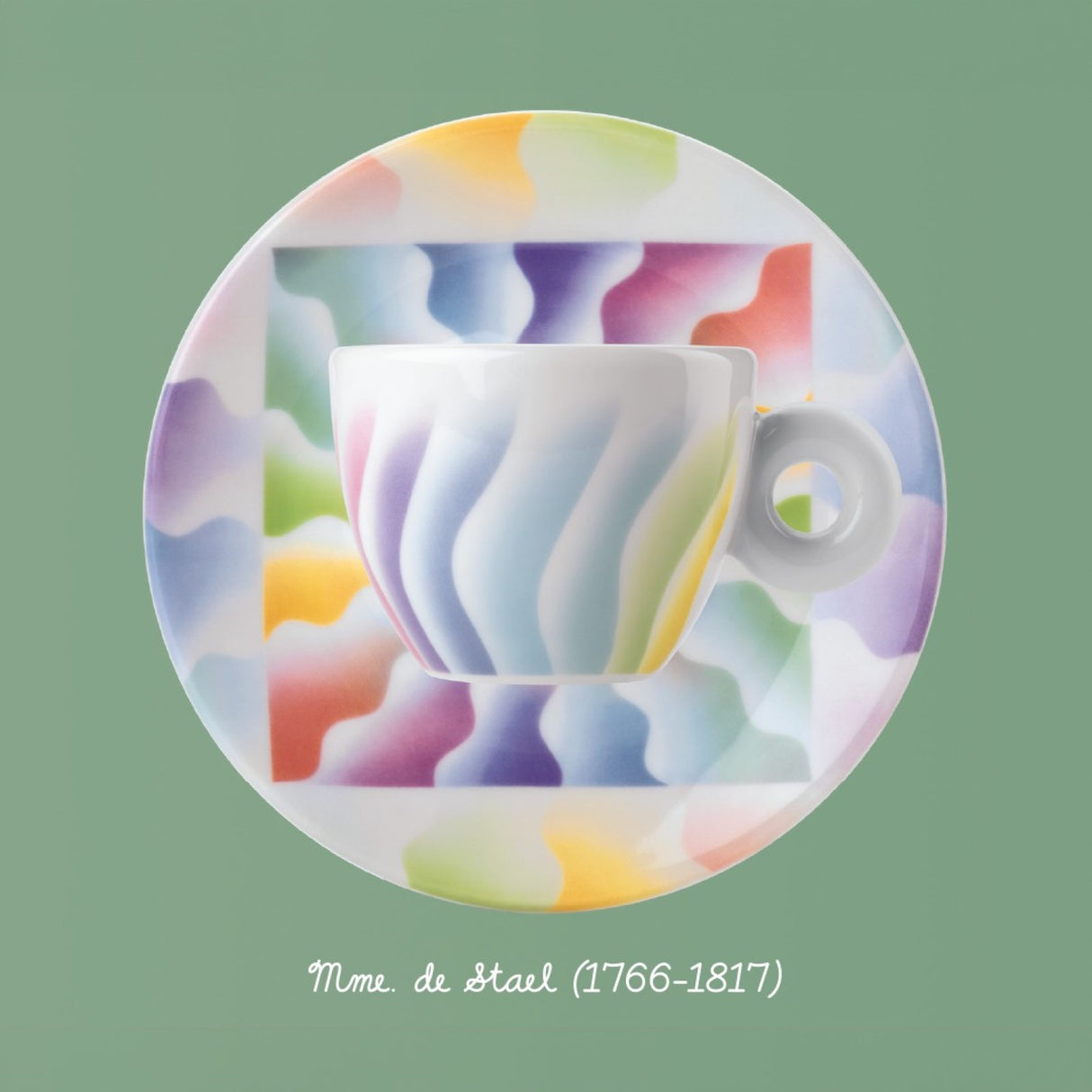 Art Collection Judy Chicago 4 Espresso Cups & Saucers