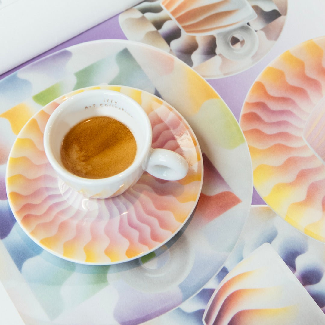 Art Collection Judy Chicago 4 Espresso Cups & Saucers