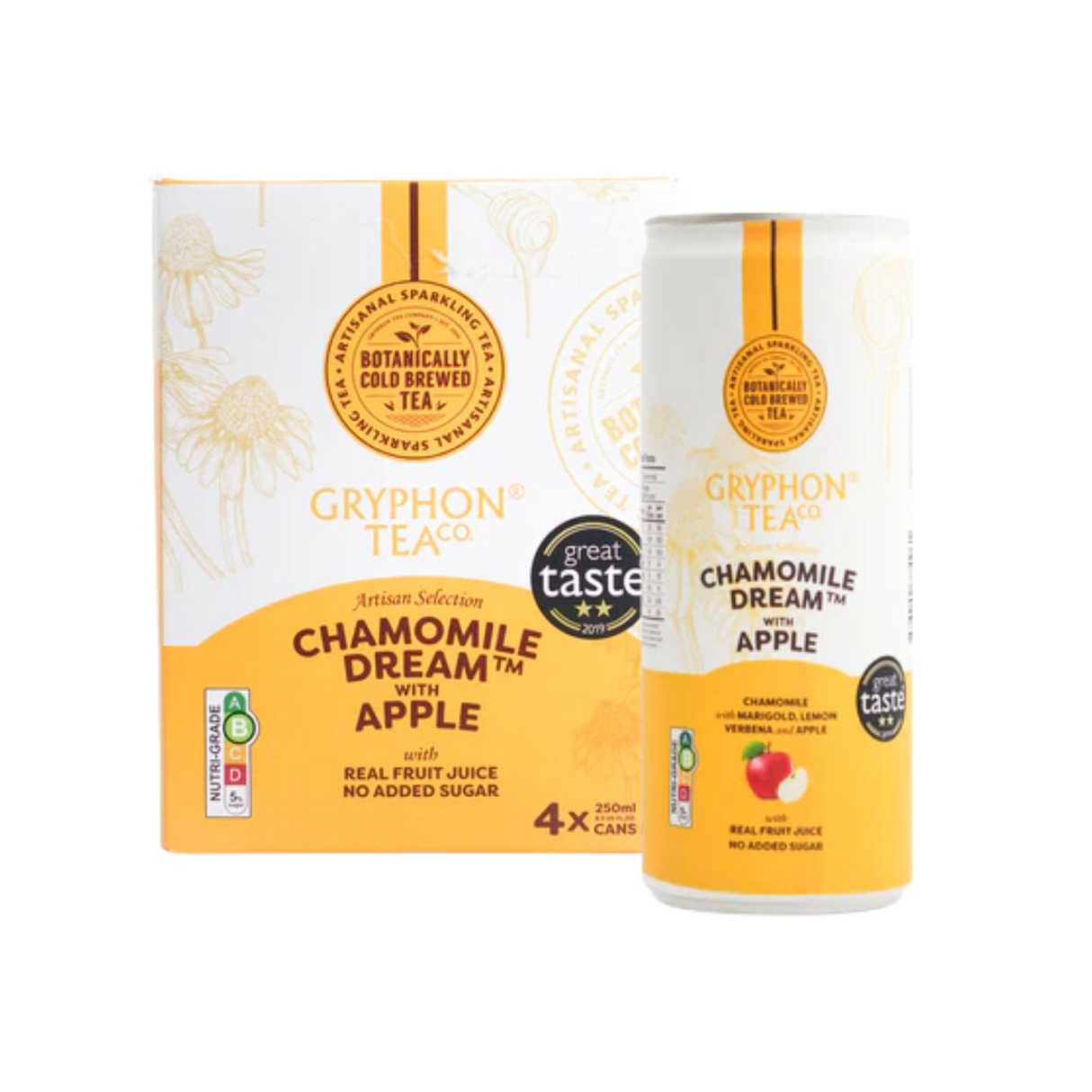 Sparkling Tea Cans Chamomile Dream with Apple 250ml 4's