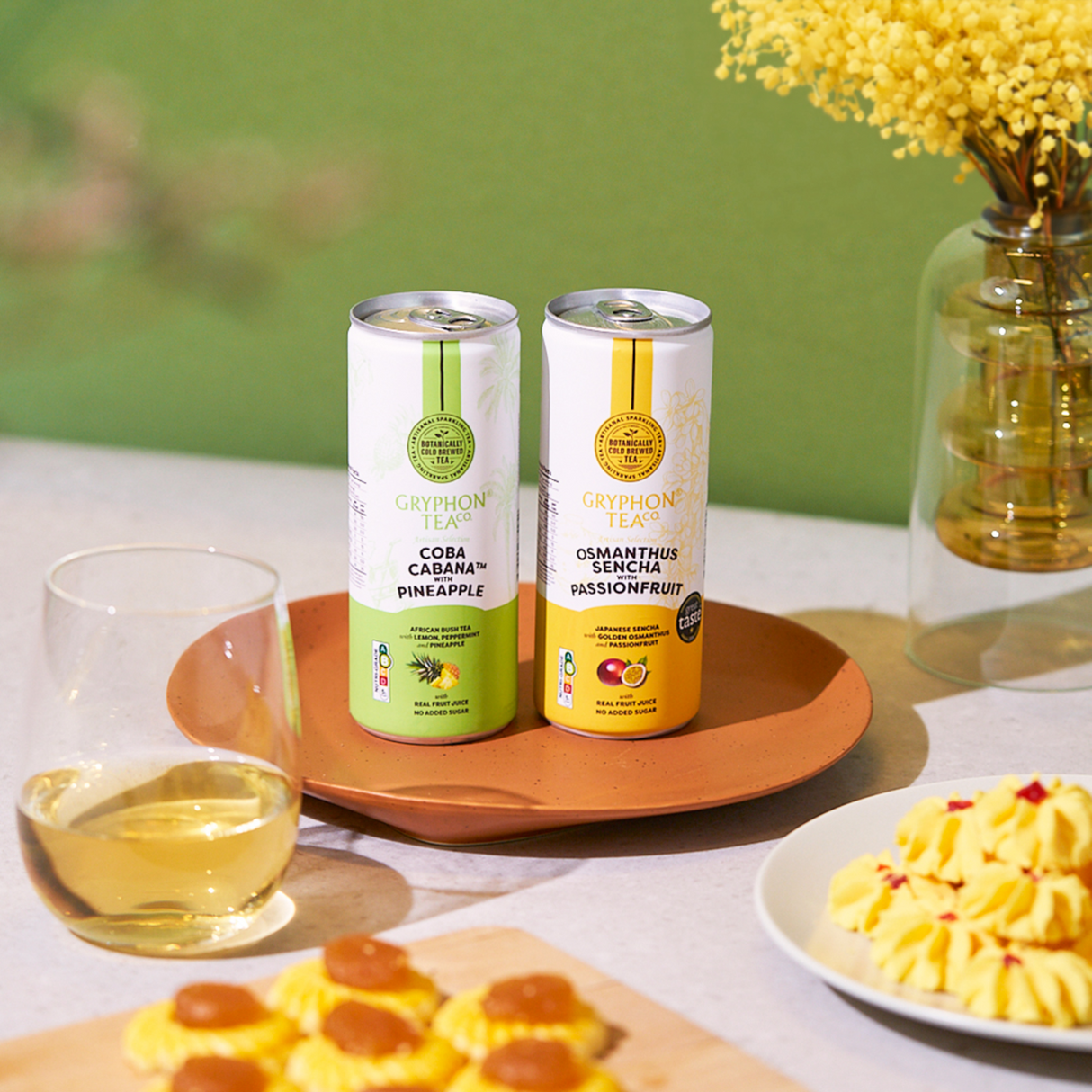 Sparkling Tea Cans Osmanthus Sencha with Passionfruit 250ml 4's