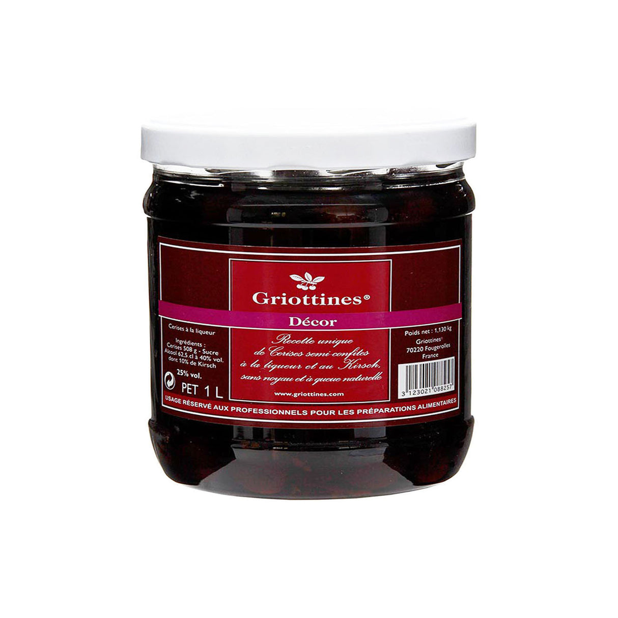 Griottines - Pitted Wild Cherries with Stems in Kirsch Liqueur