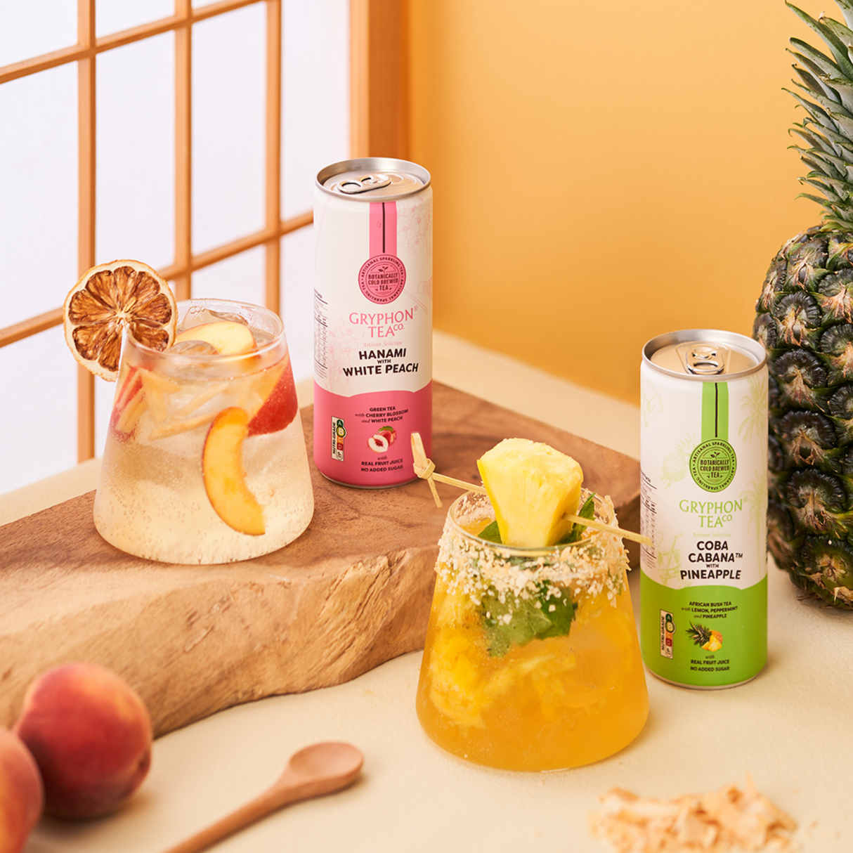 Sparkling Tea Cans Hanami with White Peach 250ml 4's