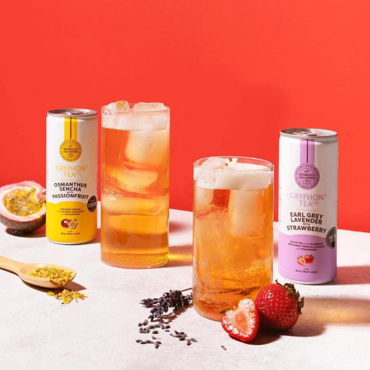 Sparkling Tea Cans Earl Grey Lavender with Strawberry 250ml 4's