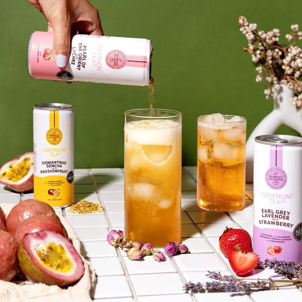 Sparkling Tea Cans Pearl Of The Orient with Lychee 250ml 4's