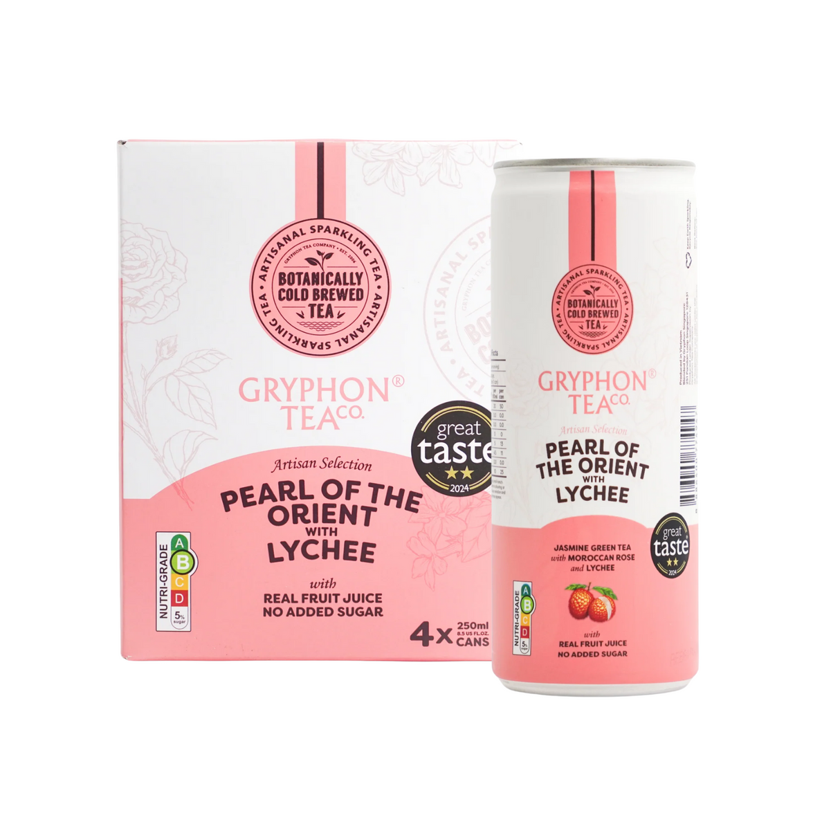 Sparkling Tea Cans Pearl Of The Orient with Lychee 250ml 4's