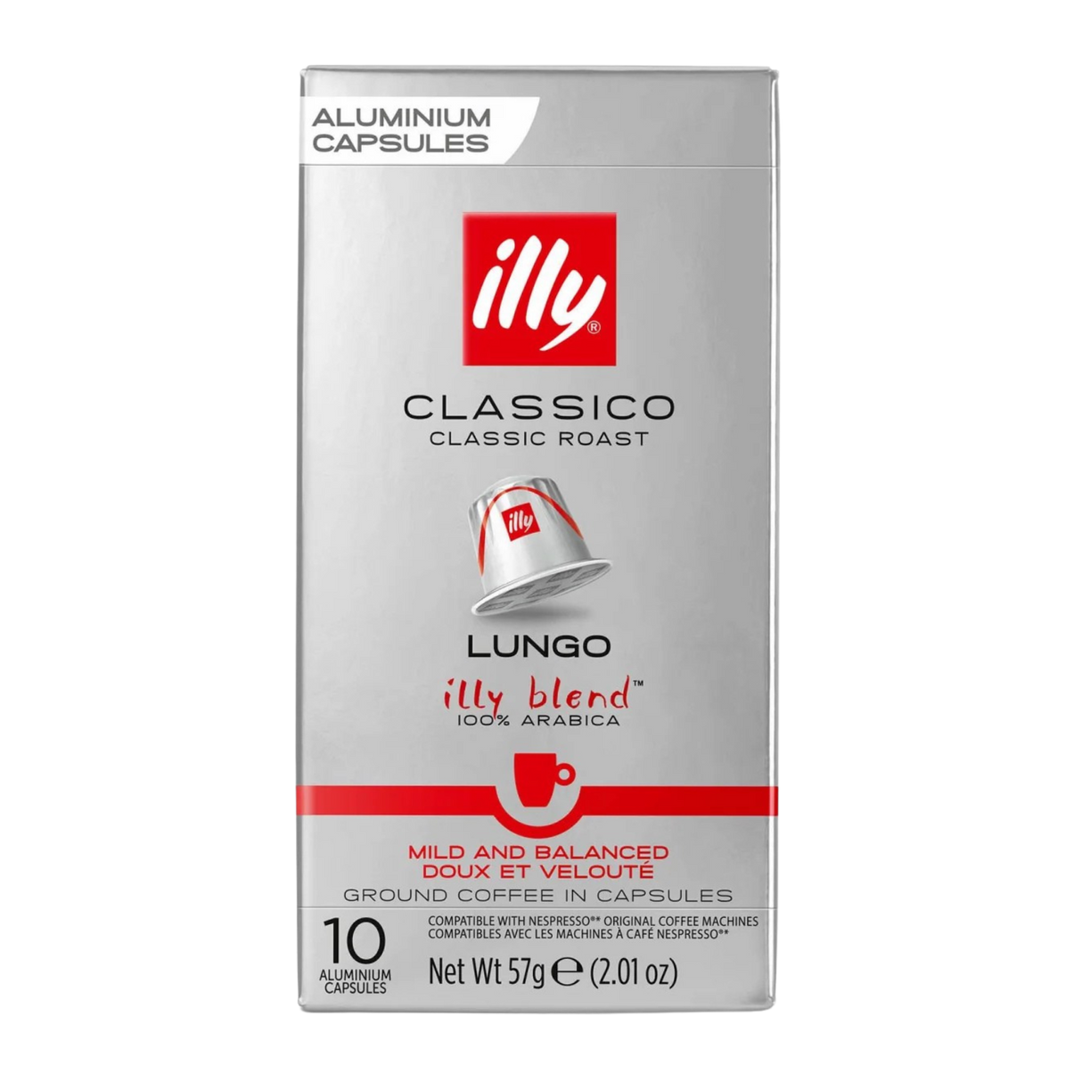 Compatible Capsules Classico Lungo Coffee - Medium Roast 10's