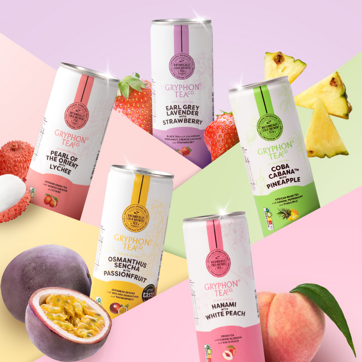 Sparkling Tea Cans Pearl Of The Orient with Lychee 250ml 4's