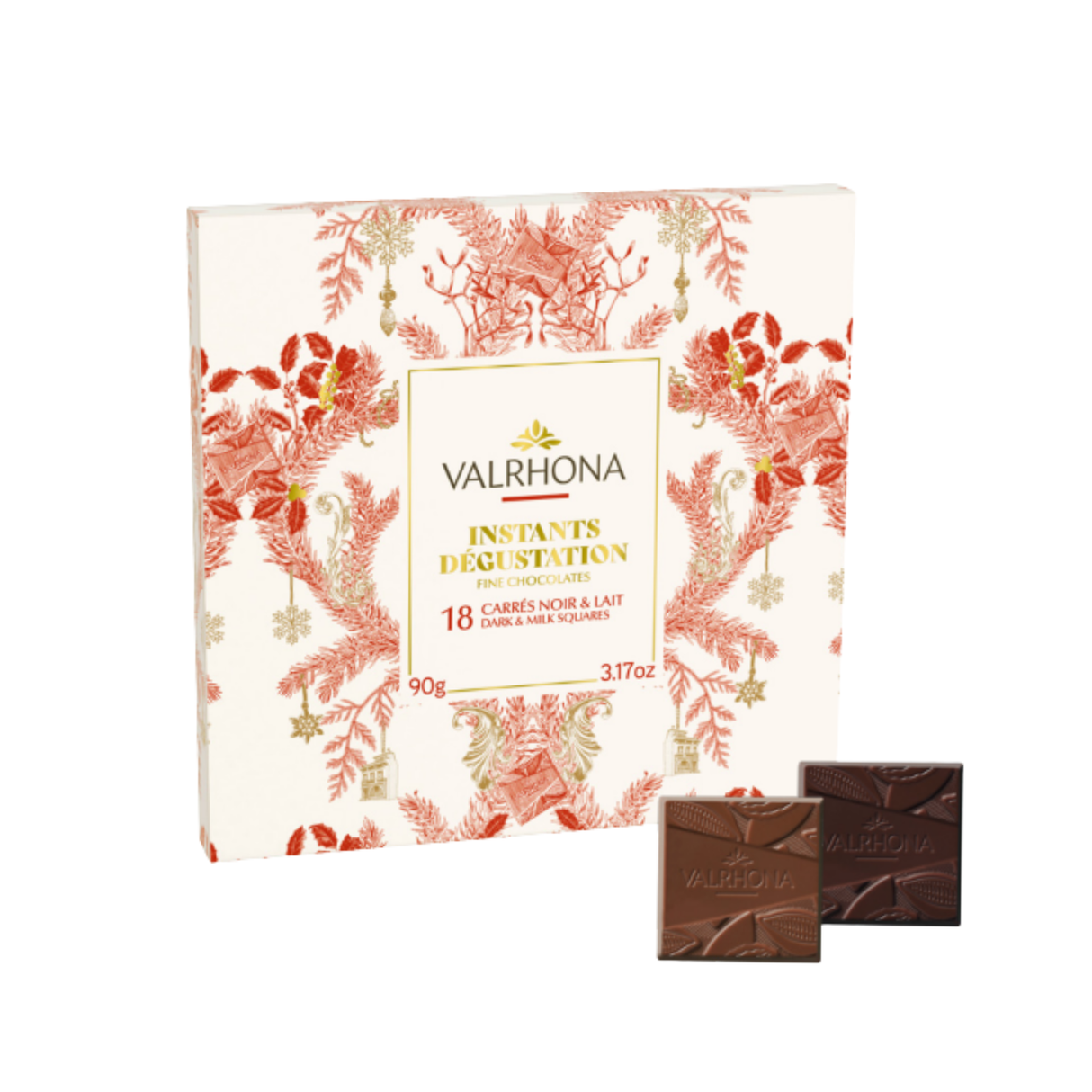 Christmas Gift Box 18 Squares Dark & Milk 90gm
