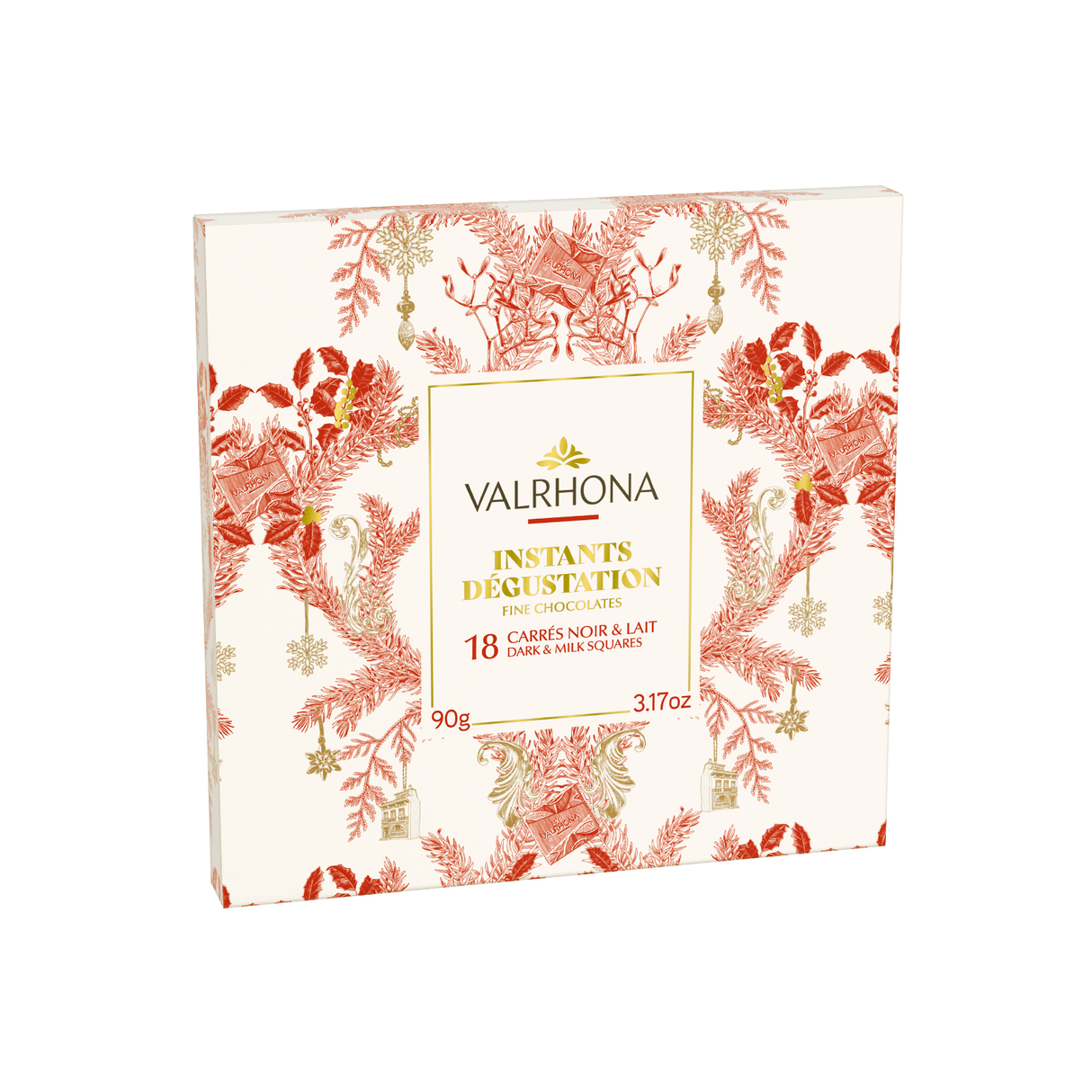 Christmas Gift Box 18 Squares Dark & Milk 90gm