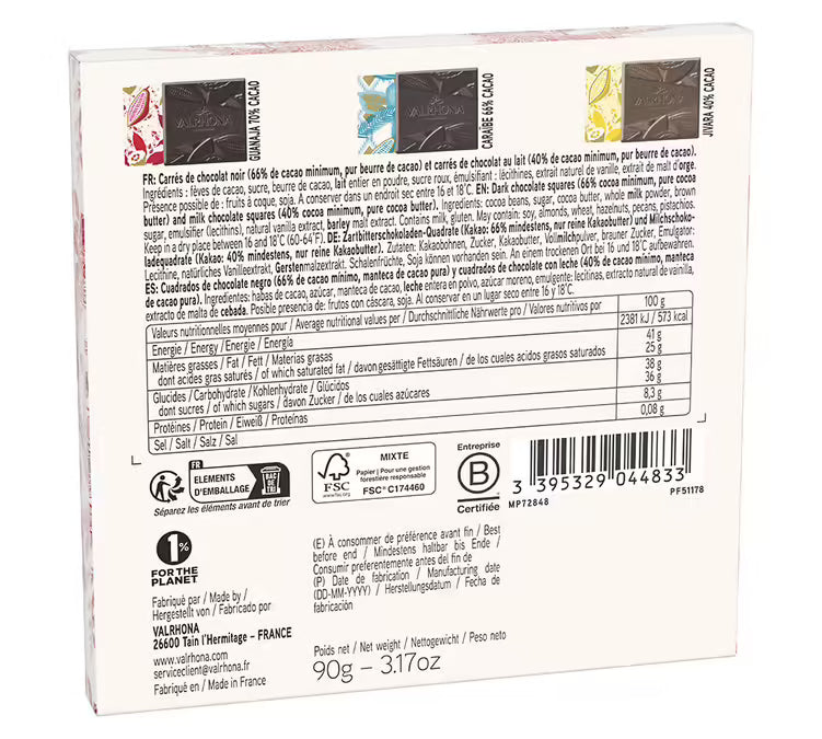 Christmas Gift Box 18 Squares Dark & Milk 90gm