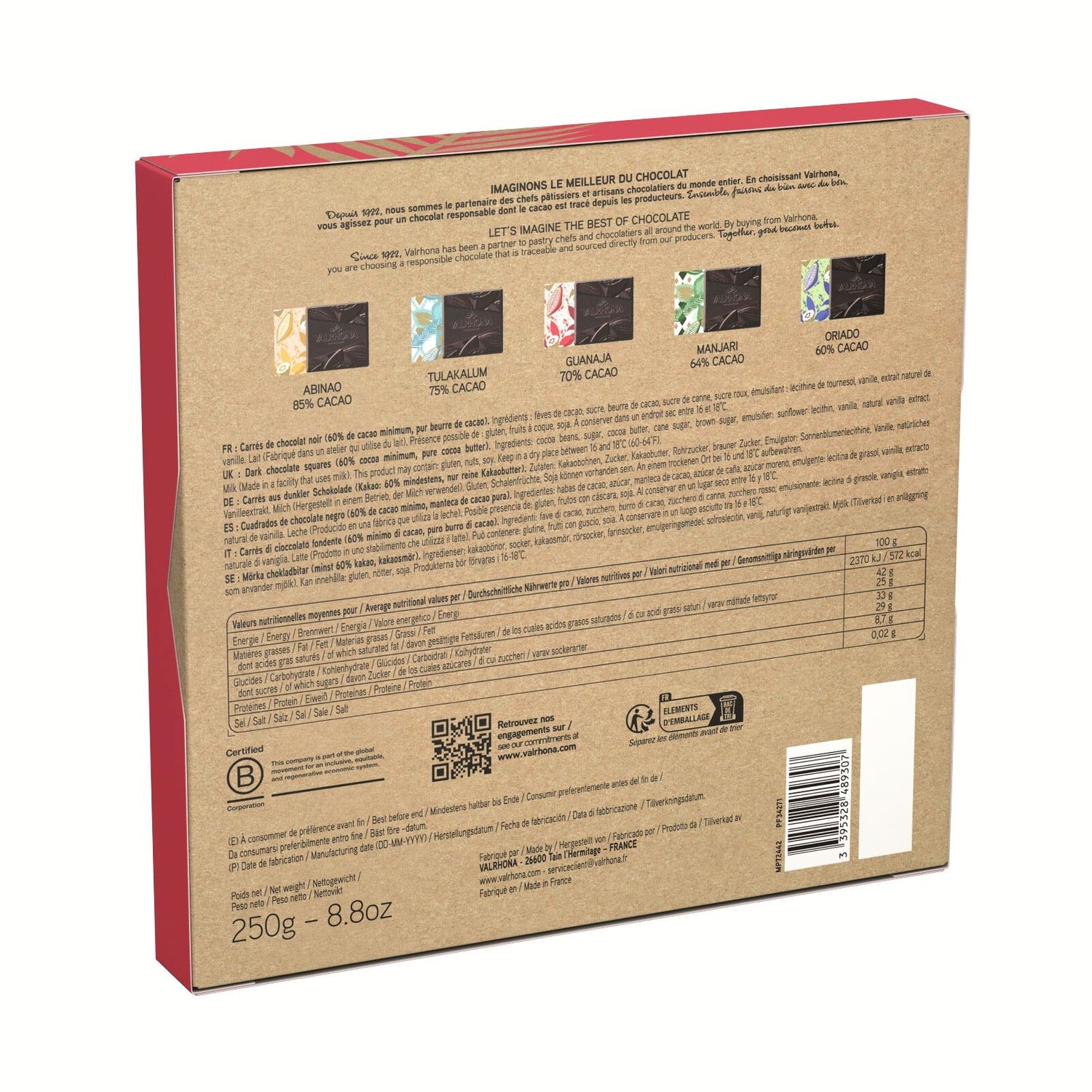 Gift Box 50 Squares Dark Choc