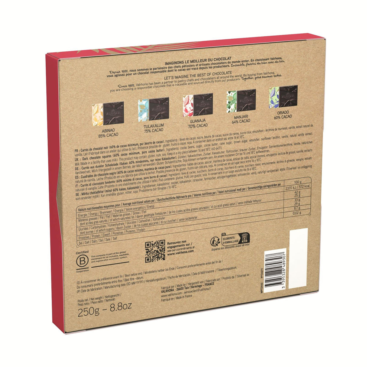 Gift Box 50 Squares Dark Choc