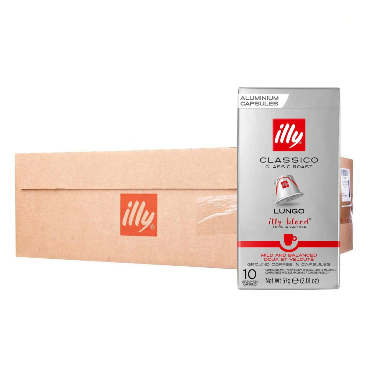 Compatible Capsules Classico Lungo Coffee - Medium Roast 10's Carton