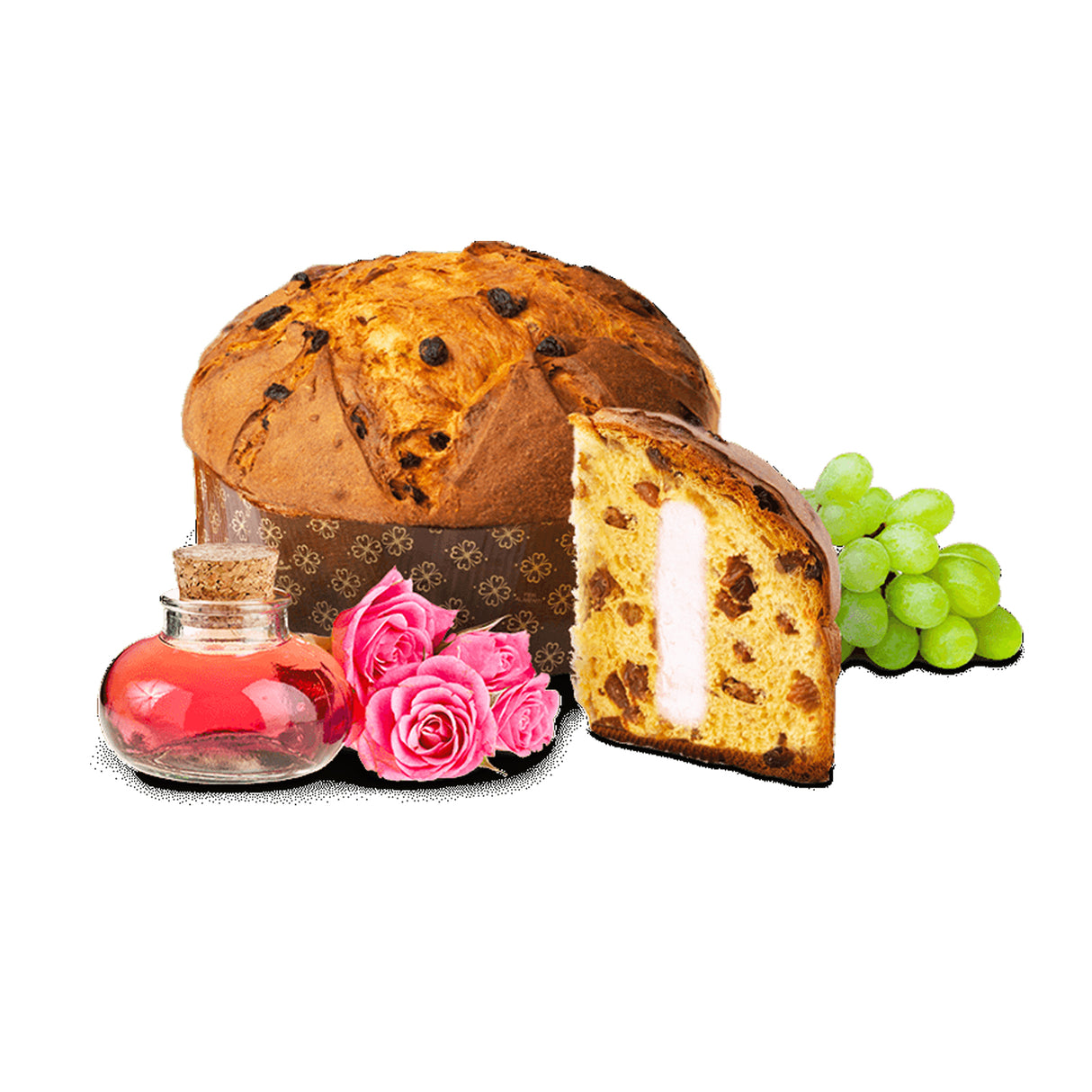 Frutta e Fiori Panettone Rose with Syrup