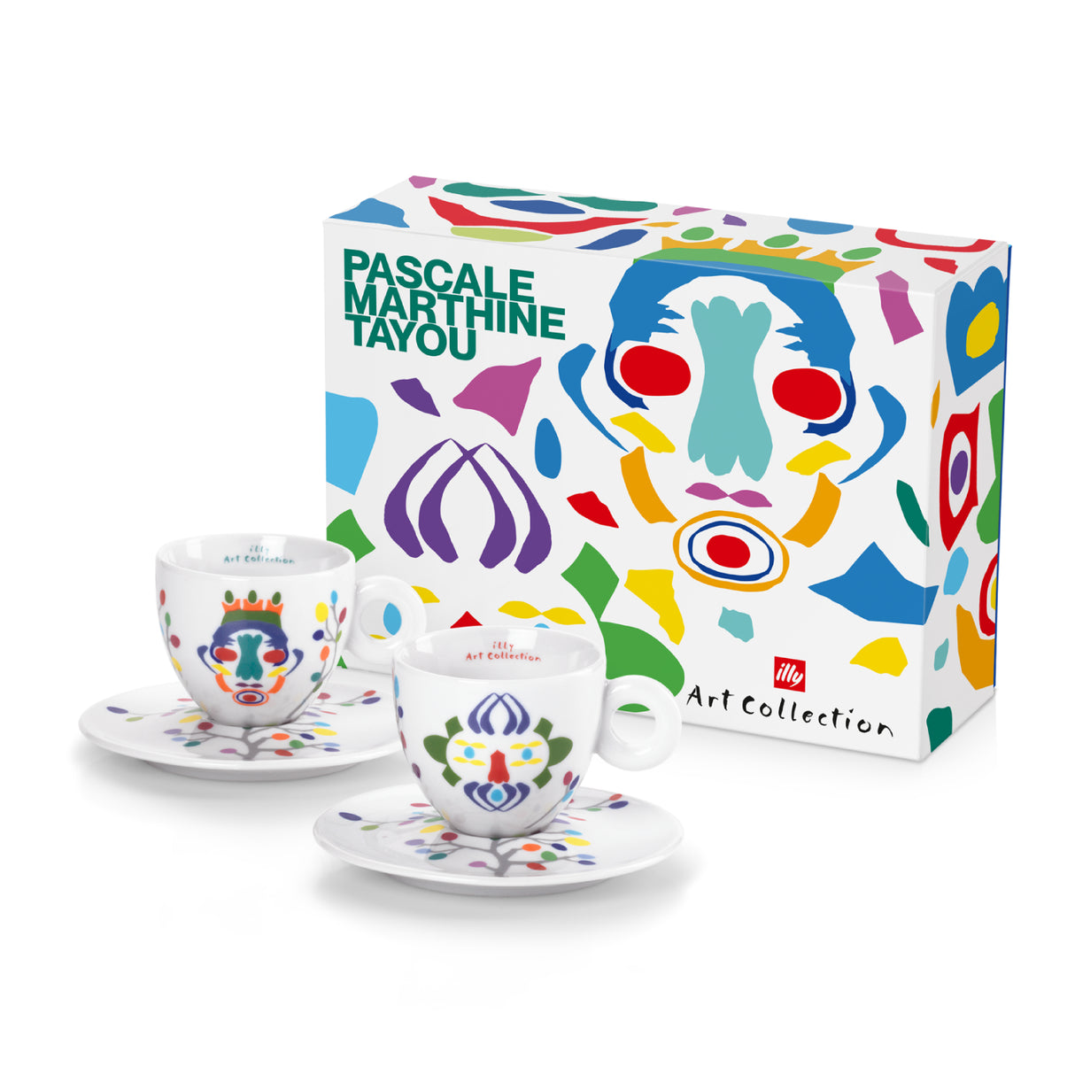 illy Art Collection Kit Pascale Marthine Tayou 2 Cappuccino Cups