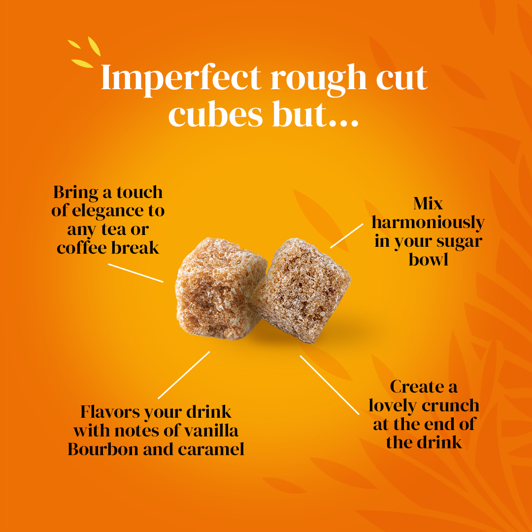 Amber Cube Sugar, Individually Wrapped