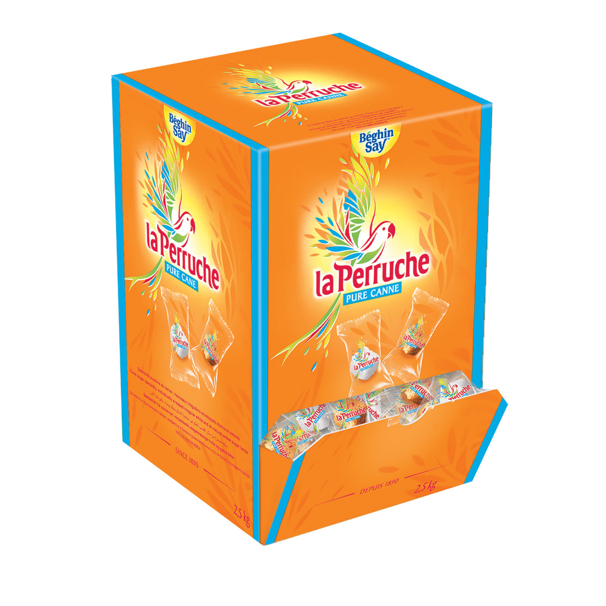 White & Amber Cube Sugar, Individually Wrapped