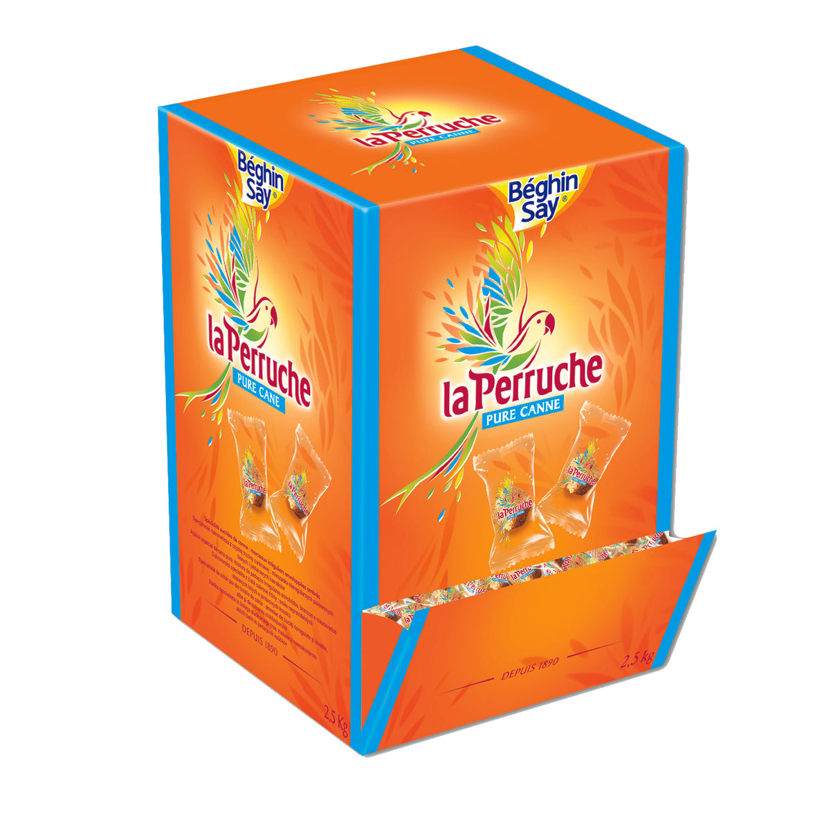 Amber Cube Sugar, Individually Wrapped