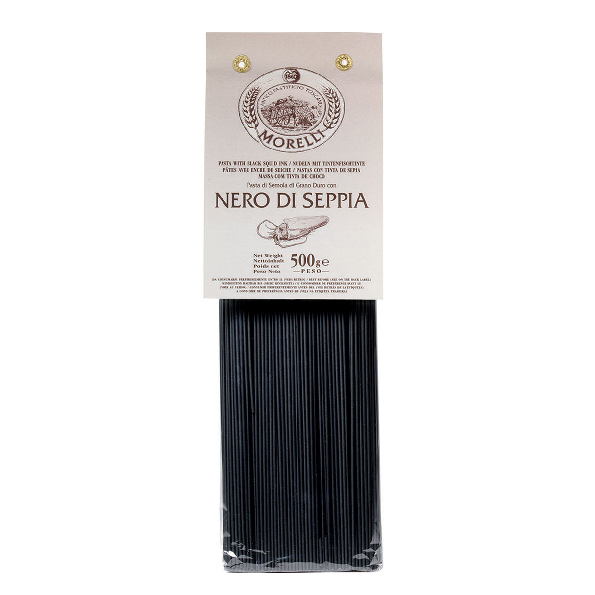 Pasta Spaghetti with Black Squid Ink