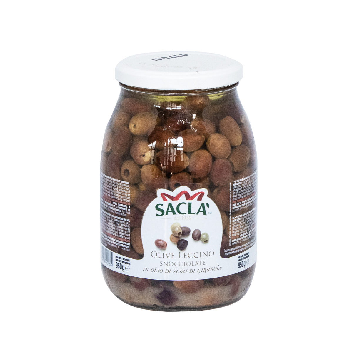 Pitted Leccino Olives in Oil