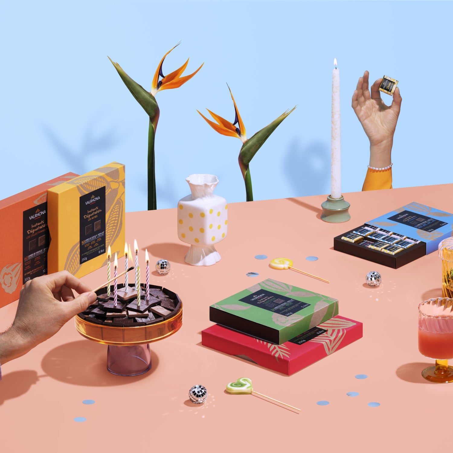 Gift Box 50 Squares Dark & Milk Choc