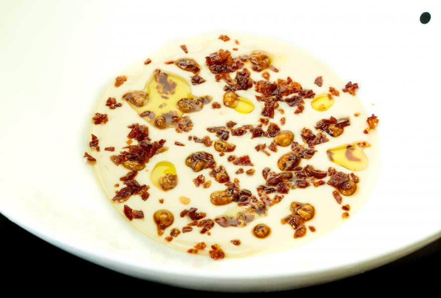 Beaded Barley Curds, Warm Jamon Joselito Jelly