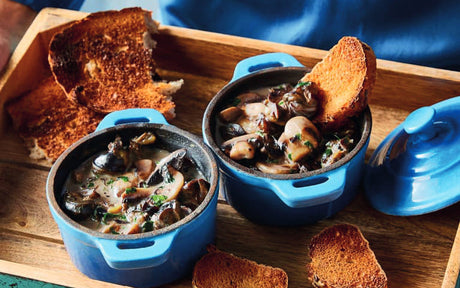 Cassolette of Snails with Porcini Mushrooms