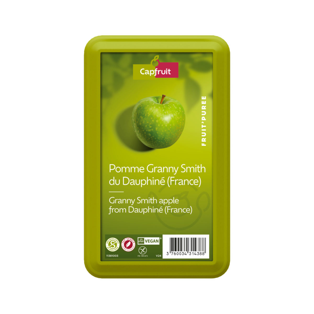 Puree Apple Granny Smith 100% 1kg, Frozen