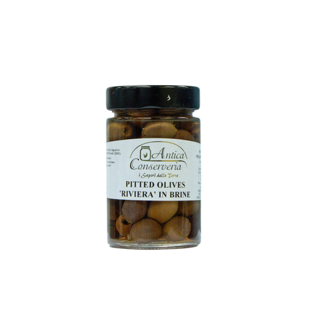 Antica Conserveria Riviera Pitted Black Olives (Taggiasca) 190gm