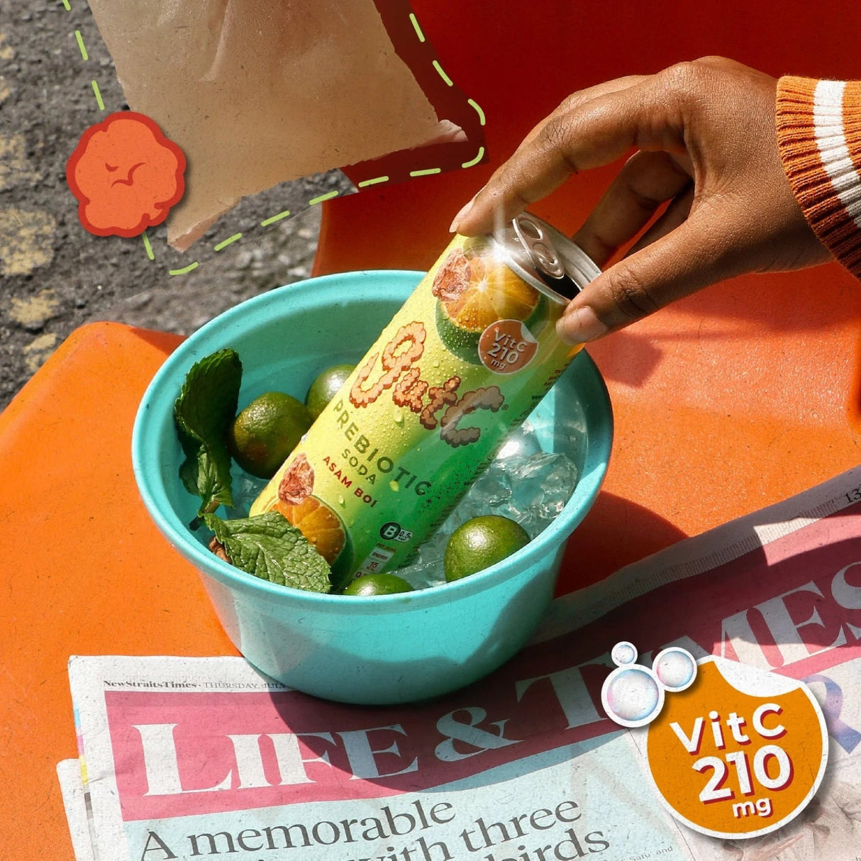 Tapping Tapir GutC Prebiotic Soda Asam Boi 250ml 4's