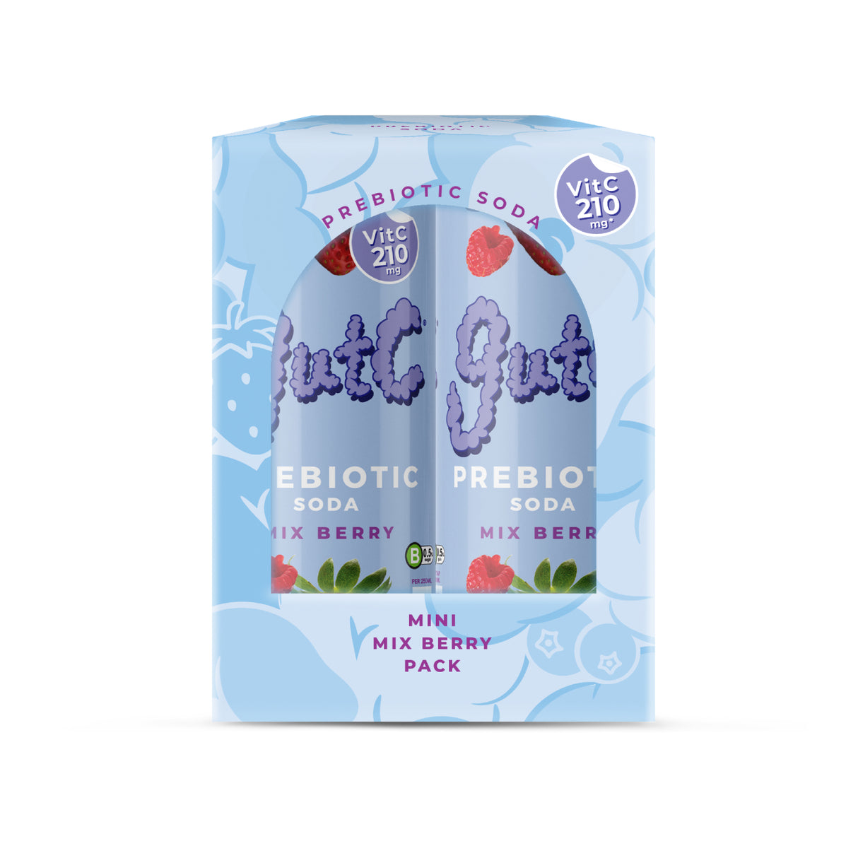 Tapping Tapir GutC Prebiotic Soda Mix Berry 250ml 4's
