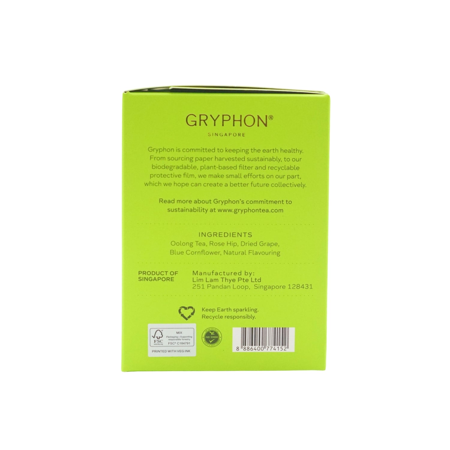 Gryphon Tea Sachet Muscat Beauty 10's