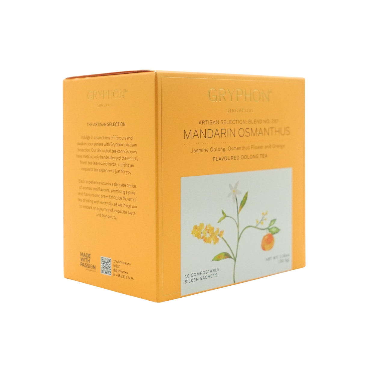 Gryphon Tea Sachet Mandarin Osmanthus 10's