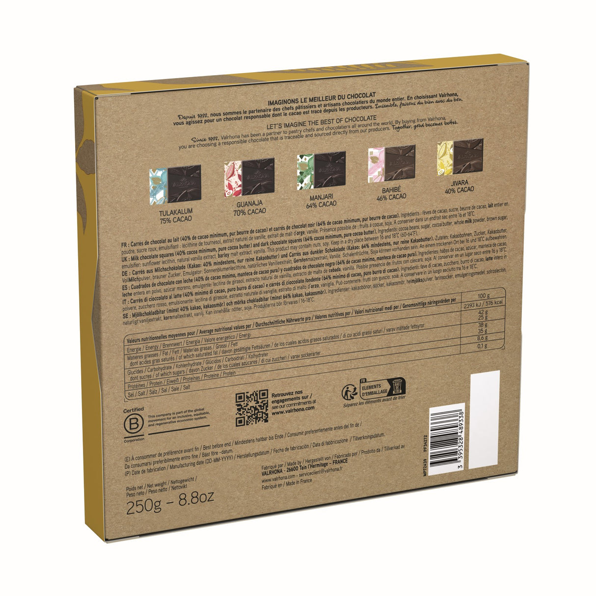 Gift Box 50 Squares Dark & Milk Choc
