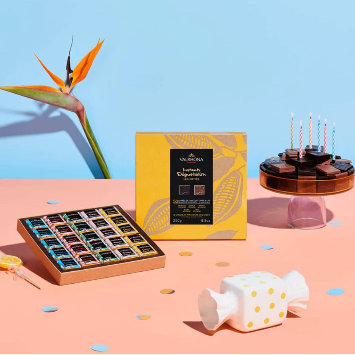 Gift Box 50 Squares Dark & Milk Choc 